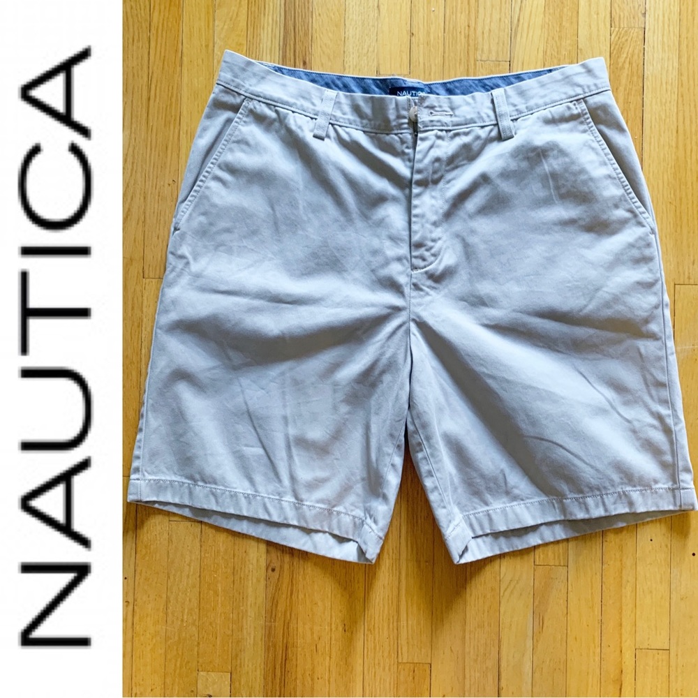 Nautica Mens Shorts - Tan - 34 Waist Classic Fit